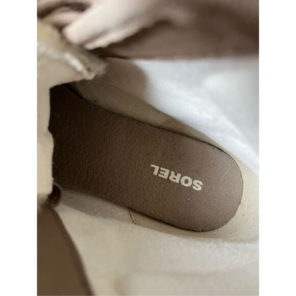 Sorel Harlow Lace Cozy Winter Boots size 6.5 Taupe - Picture 5 of 9